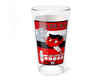 Mixing Glass, 16oz St Louis Browns Baseball Fan Gift, Cocktail Tumbler, Barware, Vintage Sports Memorabilia, Glassware