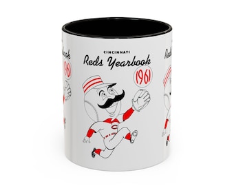 1961 Cincinnati Reds Baseball Yearbook - Colorful Mugs, 11oz, 15oz
