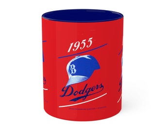 1955 Brooklyn Dodger Baseball - Colorful Mugs, 11oz