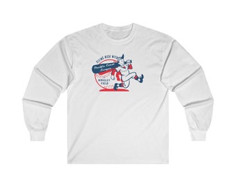 Vintage Pacific Coast League Baseball - Wrigley Field - Los Angeles - Cotton Long Sleeve Tee