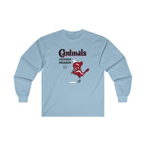 1950 Vintage Fresno Cardinals Baseball Program Cover - California League - Ultra Cotton Long Sleeve Tee