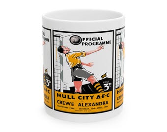 Hull City AFC 1949 Retro Crest Mug | Ceramic Football Memorabilia 11oz and 15oz