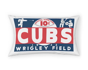 1932 Vintage Cubs Scorecard - Indoor Pillow Sham