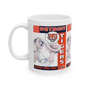 1963 Vintage Detroit Tigers Baseball Scorebook Cover - Ceramic Mug, 11oz