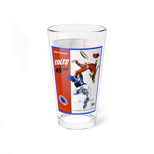 Mixing Glass, 16oz - 1959 Football San Francisco 49ers - Baltimore Colts, Football Fan Gift, Sports Barware, Football Memorabilia, Game Day