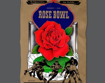 Golf Towels, 1949 Rose Bowl Football Northwestern California Sports Fan Gift, Golf Accessories, Sports Towel, Team Spirit Gear, Golf