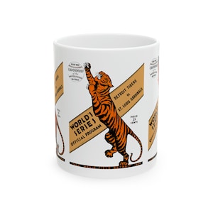 1934 Vintage Detroit Tigers - St. Louis Cardinals Baseball World Series Program Cover - Ceramic Mug, 11oz