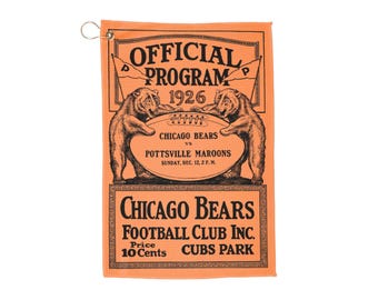 Vintage 1926 Football Chicago Bears-Pottsville Maroons Golf Towel, Sports Towel, Fan Gift, Football Memorabilia, Golf Accessory, Golf Gift