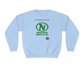 Vintage Minnesota North Stars Hockey Sweatshirt, 1967-1968 Retro Sports Crewneck Jumper, Unisex Pullover Gift for Hockey Fans, Minnesota