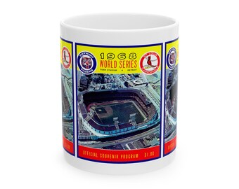 1968 Baseball World Series Ceramic Mug, 1968 Cardinals Tigers Gift, Sports Fan, Vintage Baseball Memorabilia, Sports Lover Gift, Baseball