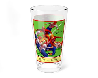 1945 Football Bears Eagles Mixing Glass 16oz | Vintage Sports Bar Glass