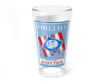 Mixing Glass, 16oz - 1939 Baseball Phillies Vintage Sports Barware, Baseball Fan Gift, Sports Memorabilia, Philadelphia Phillies Souvenir,