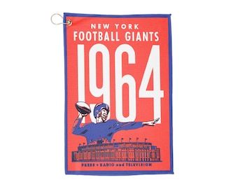 Vintage 1964 Football New York Giants Golf Towels - Sports Team Towel, Gift for Football Fans, Golfing Accessories, Sports Memorabilia, Team