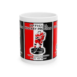 Vintage 1932-1933 Ottawa Senators keramische hockeymok, cadeau hockeyfan, gezellige beker warme drank, verjaardagscadeau hockeyliefhebber, sport
