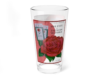 Mixing Glass, 16oz - 1955 Rose Bowl Football Program USC Ohio State