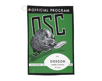 1956 Oregon State vs Oregon Football Towel | Vintage Game Sports Beach Towel