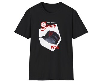 Retro Baseball T-Shirt, 1956 New York Giants Tee, Vintage Sports Shirt, Baseball Fan Gift, Unisex Softstyle Top