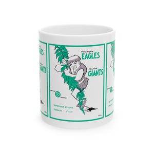 Ceramiczny kubek piłkarski, 1963 Philadelphia Eagles New York Giants, prezent dla fanów futbolu, kubek do kawy dla fanów sportu, pamiątki piłkarskie