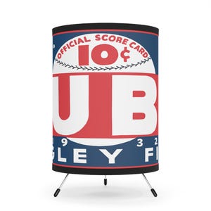 1932 Vintage Chicago Cubs Baseball -Tripod Lamp