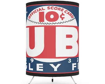 1932 Vintage Chicago Cubs Baseball -Tripod Lamp
