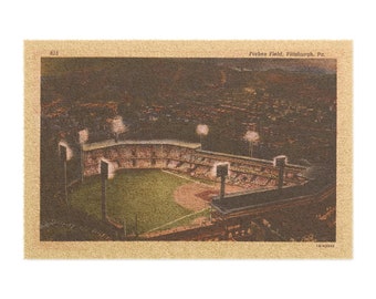 1950 Vintage Pittsburgh Pirates - Forbes Field Postcard - Doormat