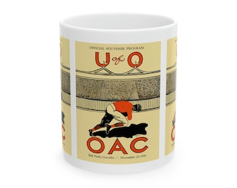 1926 Vintage Oregon State Beavers- University of Oregon Ducks Football Program Cover - Ceramic Mug, 11oz