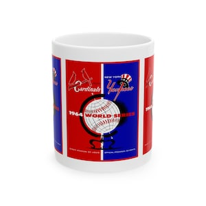 1964 Vintage New York Yankees - St Louis Cardinals - World Series Program Cover - Ceramic Mug, 11oz