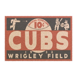 1932 Vintage Chicago Cubs Baseball - Doormat