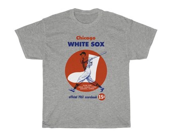 1961 Chicago White Sox Baseball Spring Training Program Cover -  Heavy Cotton Tee