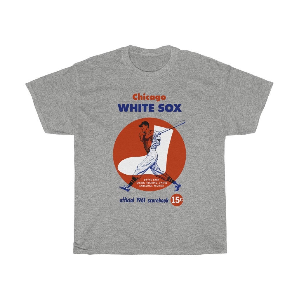MoonlightWeave 1961 Chicago White Sox Baseball Spring Training Program Cover - Heavy Cotton Tee