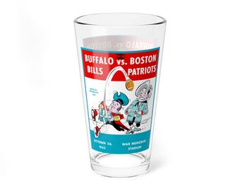 1963 Football Buffalo-Boston Mixing Glass, 16oz