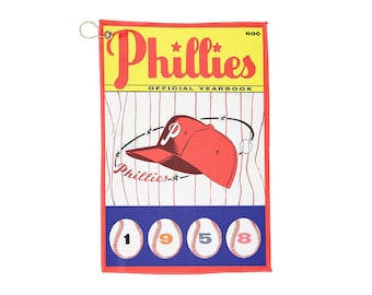 Vintage 1958 Baseball Philadelphia Golf Towel - Sports Fan Gift, Retro Team Logo, Golfing Accessories, Fathers Day Present, Golf Course