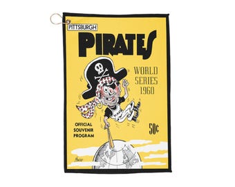 Vintage 1960 Pittsburgh Pirates Baseball World Series Golf Towels - Sports Memorabilia, Golf Accessories, Father's Day Gift, Baseball Fan