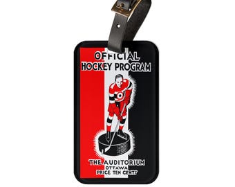 1932-1933 Ottawa Senators Hockey Luggage Tag | Vintage Hockey
