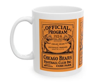 1926 Vintage Chicago Bears-Pottsville Maroons Football Football Program Cover - Ceramic Mug, 11oz