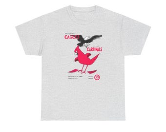 1963 Vintage Cardinals - Eagles Football Program Cover - Heavy T-Shirt