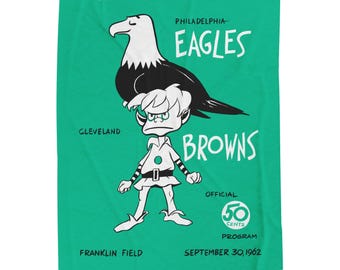 Throw Blanket-1962 Philadelphia Eagles Football Cleveland Browns Fan Gift, Football Sports Decor, Home Decor, Game Day Blanket,Football Gift