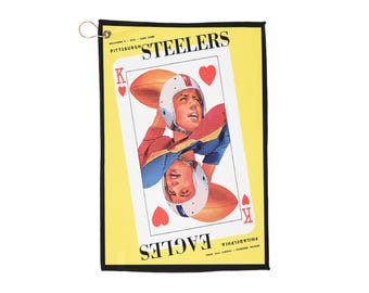 Vintage 1950 Football Philadelphia-Pittsburgh Golf Towel - Sports Fan Gift, Retro Sports Kitchen Decor, Golf Accessories, Sports