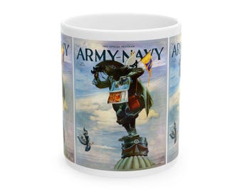 Vintage Army-Navy Football Ceramic Mug, 1960 Game Souvenir Cup, Sports Fan Gift, Military History Memorabilia, College Football Game Day