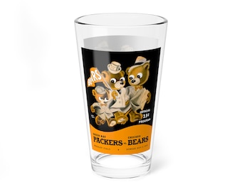 1949 Green Bay vs Chicago Football Mixing Glass, 16oz