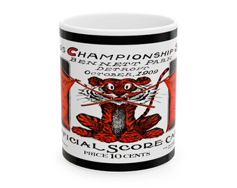 Baseball World Series Ceramic Mug, Detroit Tigers Pittsburgh Pirates Fan Gift, Sports Memorabilia Cup, Gift for Baseball Fans, 1909 Sports