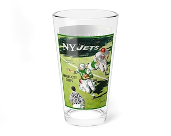 Mug, 1966 Football New York Jets Kansas City, Sports Fan Gift, Unique Coffee Cup, Vintage Design, Game Day Glassware