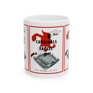 1960 Vintage St Louis Cardinals - Philadelphia Eagles Football Program Cover - Ceramic Mug, 11oz