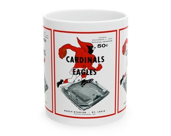 1960 Vintage St Louis Cardinals - Philadelphia Eagles Football Program Cover - Ceramic Mug, 11oz