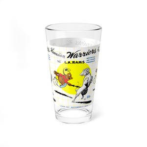 Pint Glass, 16oz - 1948 Rams Football, Vintage Drinkware for Football Fans, Retro Barware, Unique Gift for Football Fan