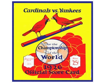 Vintage 1926 Baseball World Series Cardinals-Yankees Car Magnet, Sports Fan Collectible Memorabilia, Baseball Enthusiast Gift, Retro Fan