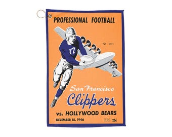 1946 San Francisco Clippers Football Golf Towel | Vintage Football