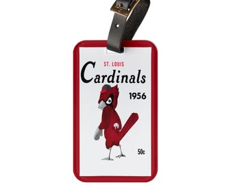 1956 Baseball Cardinals Luggage Tag | Vintage St. Louis Baseball