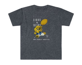 1944 Vintage Detroit Lions - Chicago Bears Football Program Cover - Softstyle T-Shirt