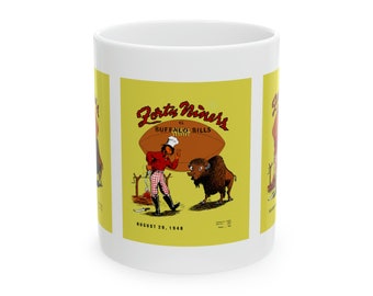 1948 Vintage San Francisco 49ers - Buffalo Bills Football Program Cover - Ceramic Mug, 11oz